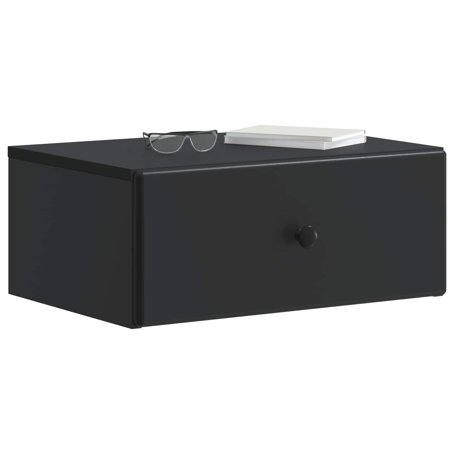 Wall-Mounted Bedside Cabinet 2 pcs Black 49 x 34.5 x 20 cm