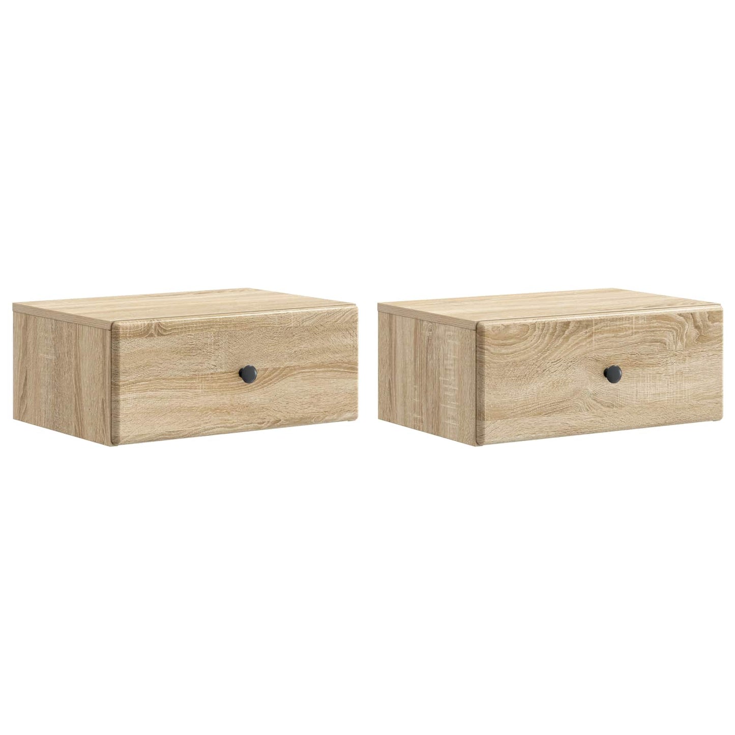 Wall-Mounted Bedside Cabinet 2 pcs Sonoma Oak 49 x 34.5 x 20 cm