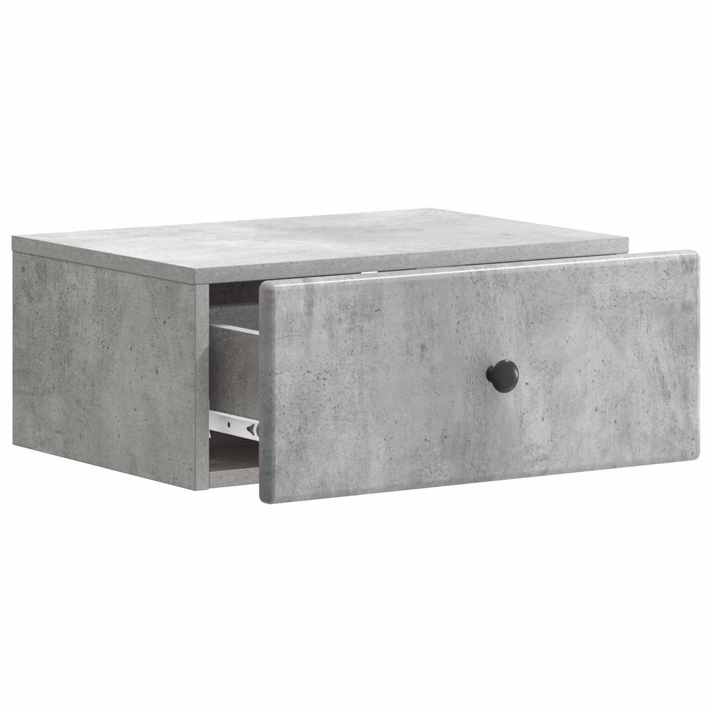 Wall-Mounted Bedside Cabinet with Drawer 2 pcs Concrete Grey
