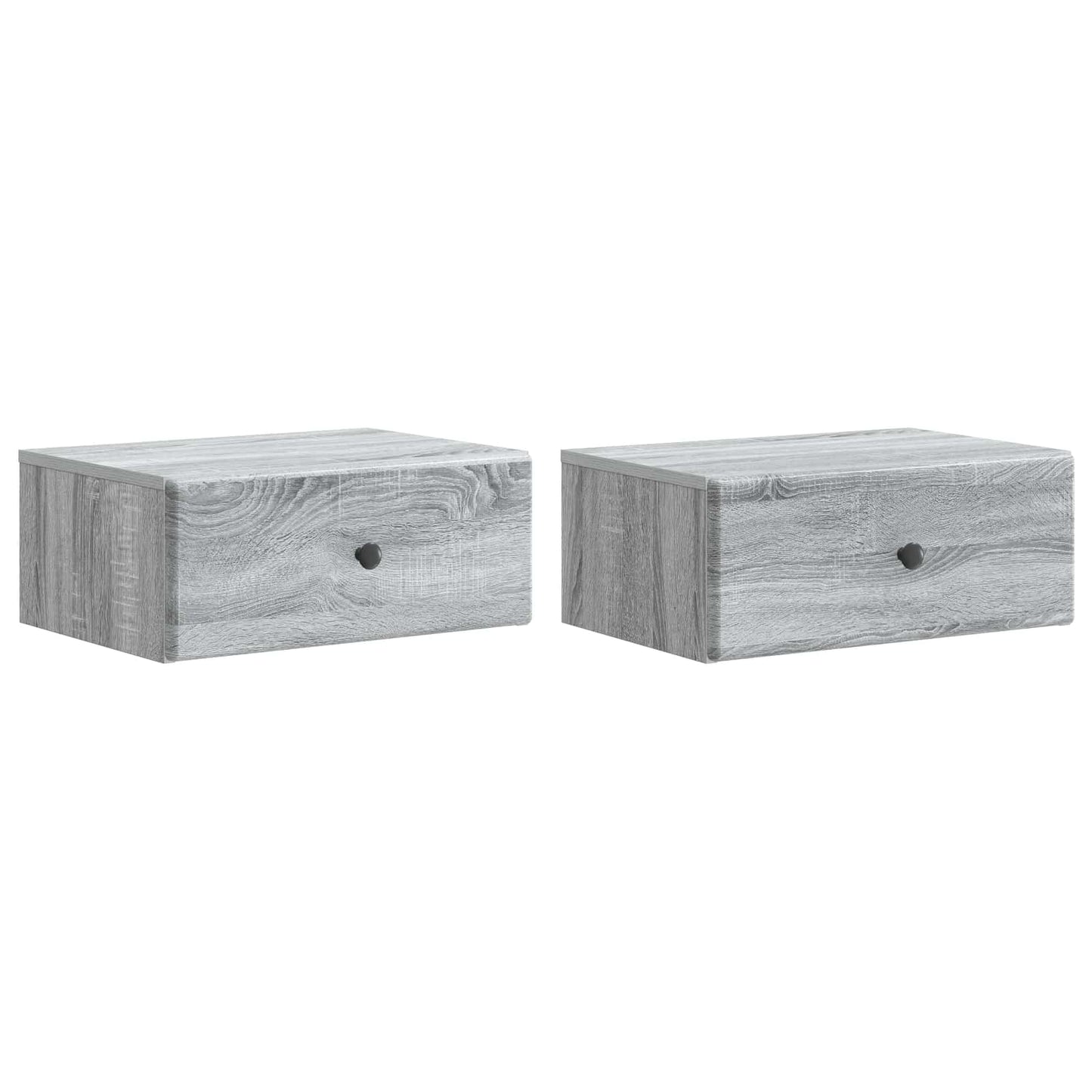 Wall-Mounted Bedside Cabinet 2 pcs Grey Sonoma
