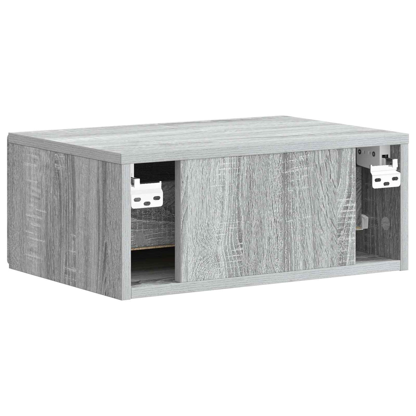 Wall-Mounted Bedside Cabinet 2 pcs Grey Sonoma