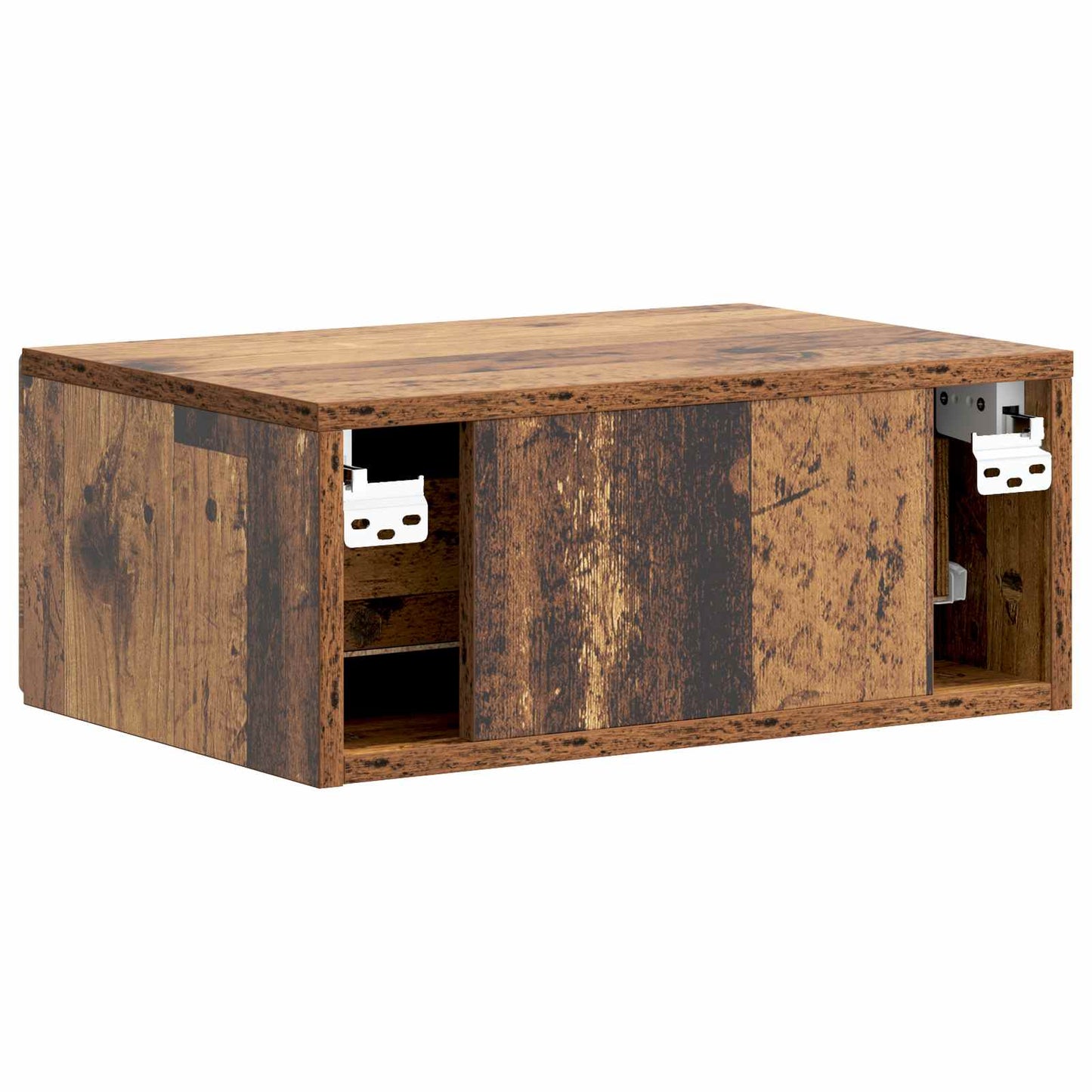 Wall-Mounted Bedside Cabinet 2 pcs Old Wood 49 x 34.5 x 20 cm