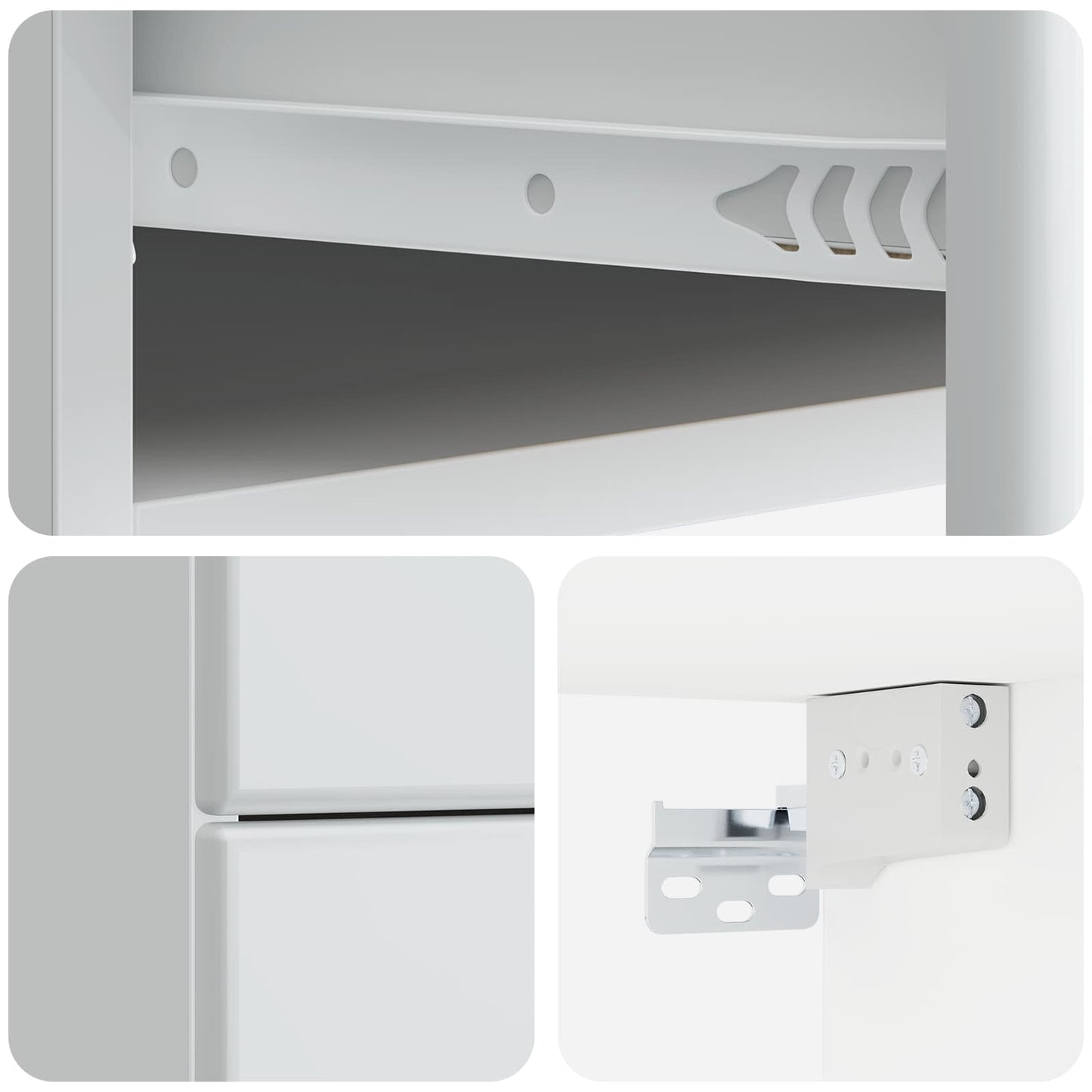 Wall-Mounted Bedside Cabinet 2 pcs White 34.5 x 33 x 40 cm