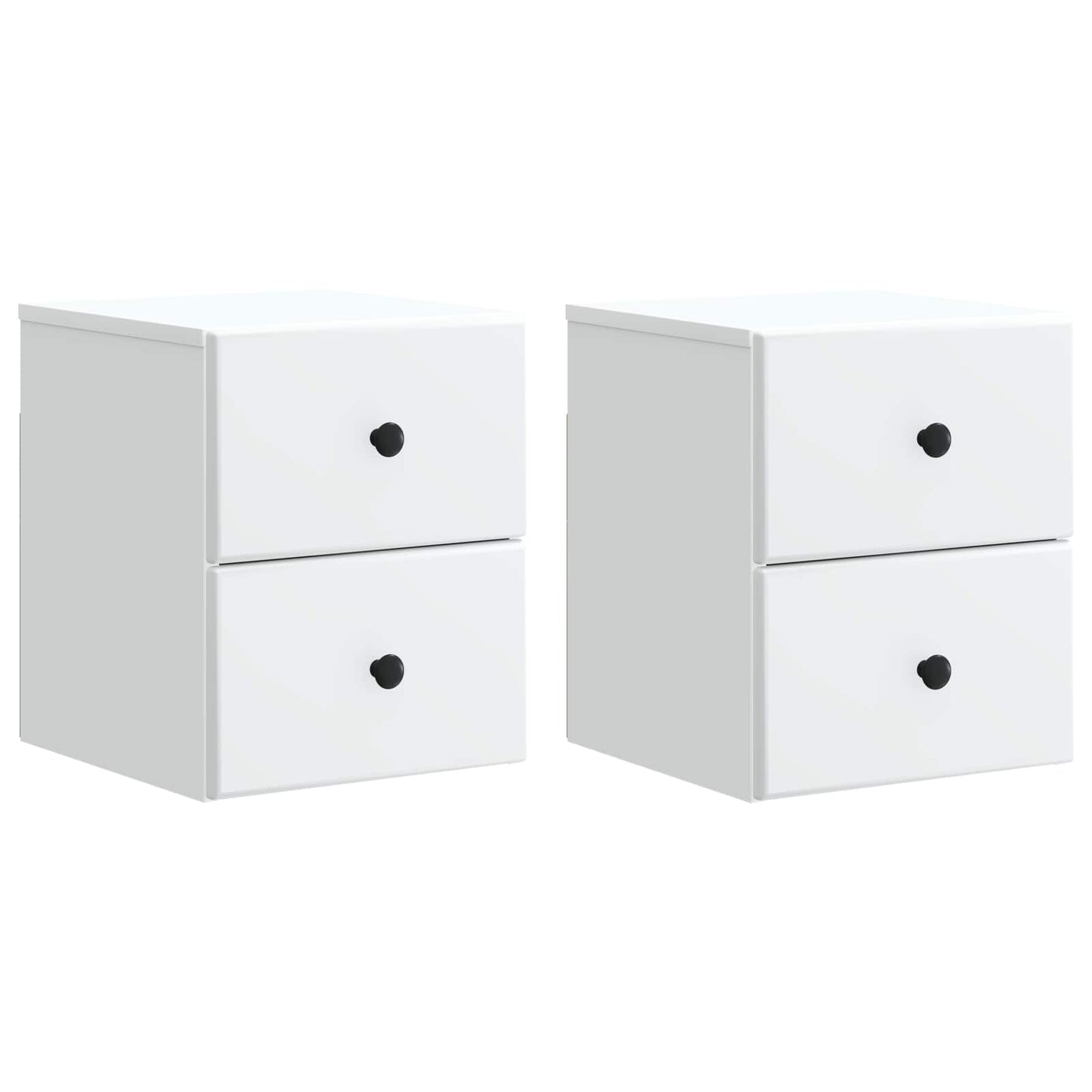 Wall-Mounted Bedside Cabinet 2 pcs White 34.5 x 33 x 40 cm