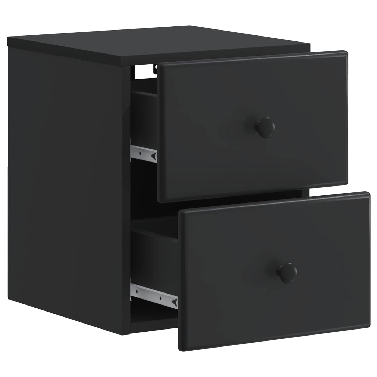 Wall-Mounted Bedside Cabinet Black 34.5 x 33 x 40 cm