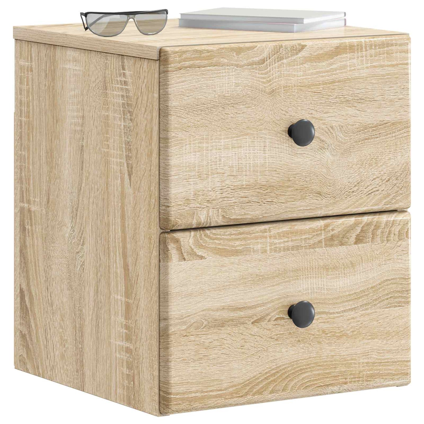 Wall-Mounted Bedside Cabinet Sonoma Oak 34.5 x 33 x 40 cm