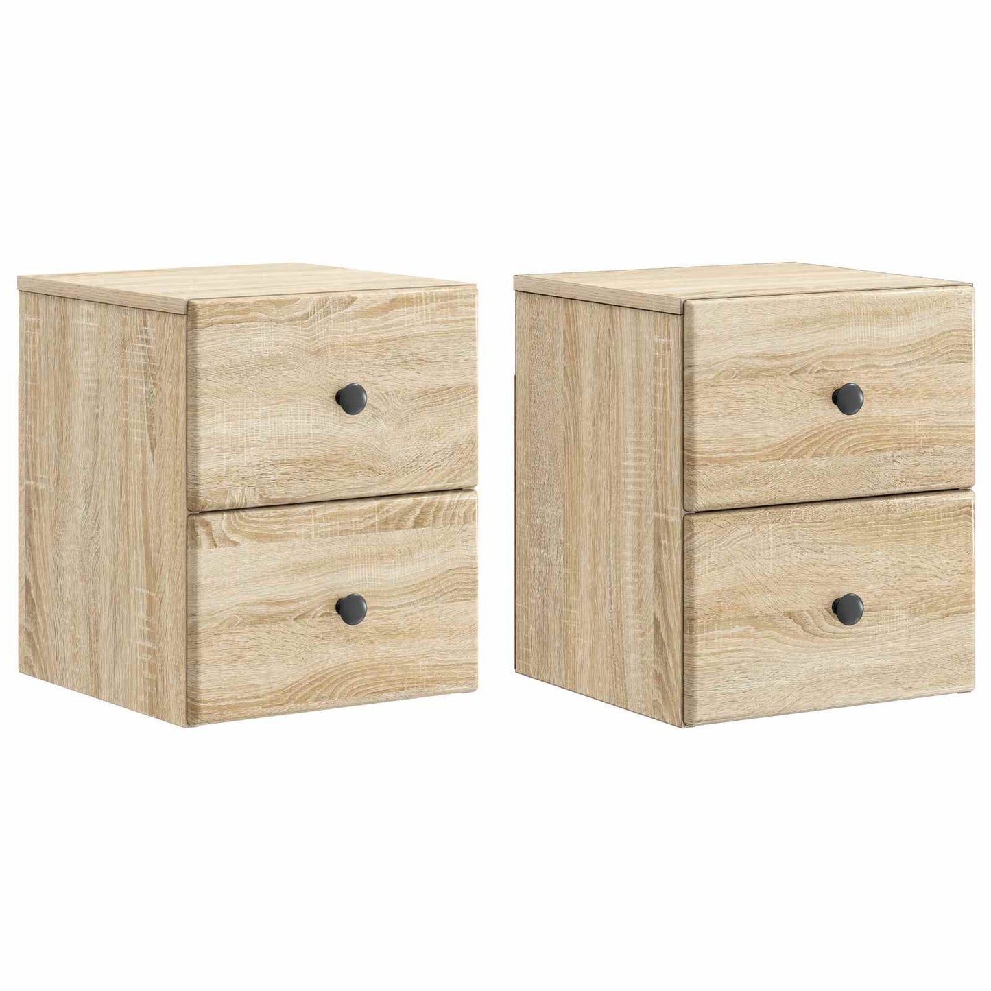 Wall-Mounted Bedside Cabinet 2 pcs Sonoma Oak 34.5 x 33 x 40 cm