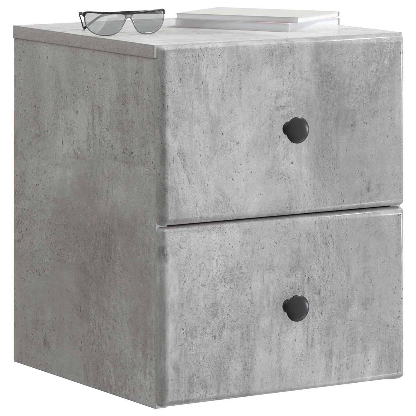 Wall-Mounted Bedside Cabinet Concrete Grey 34.5 x 33 x 40 cm