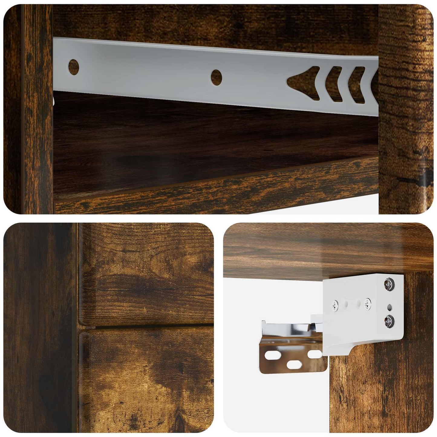 Wall-Mounted Bedside Cabinet Smoked Oak 34.5 x 33 x 40 cm
