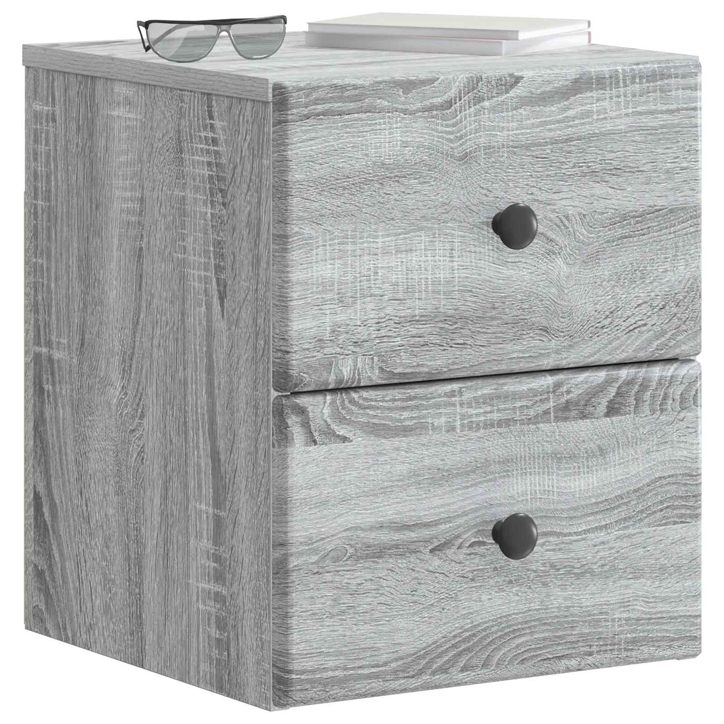 Wall-Mounted Bedside Cabinet 2 pcs Grey Sonoma Engineered Wood