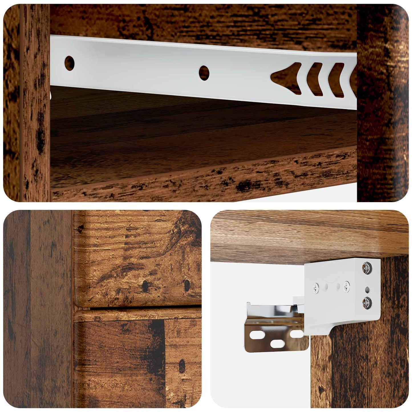 Wall-Mounted Bedside Cabinet Old Wood 34.5 x 33 x 40 cm