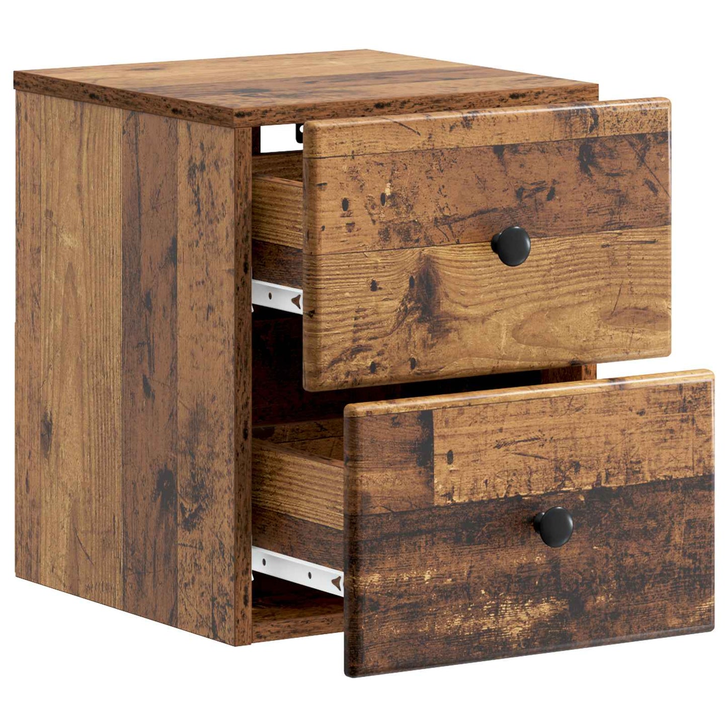 Wall-Mounted Bedside Cabinet 2 pcs Old Wood 34.5 x 33 x 40 cm