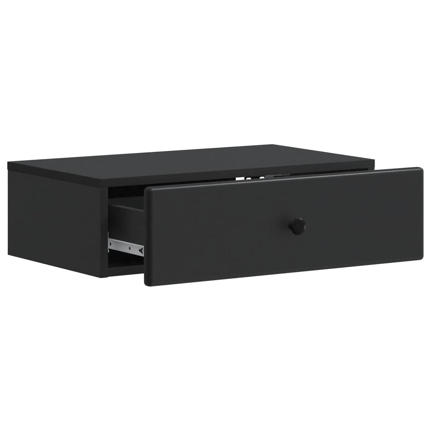 Wall-Mounted Side Table Black 59 x 34.5 x 17 cm Engineered Wood