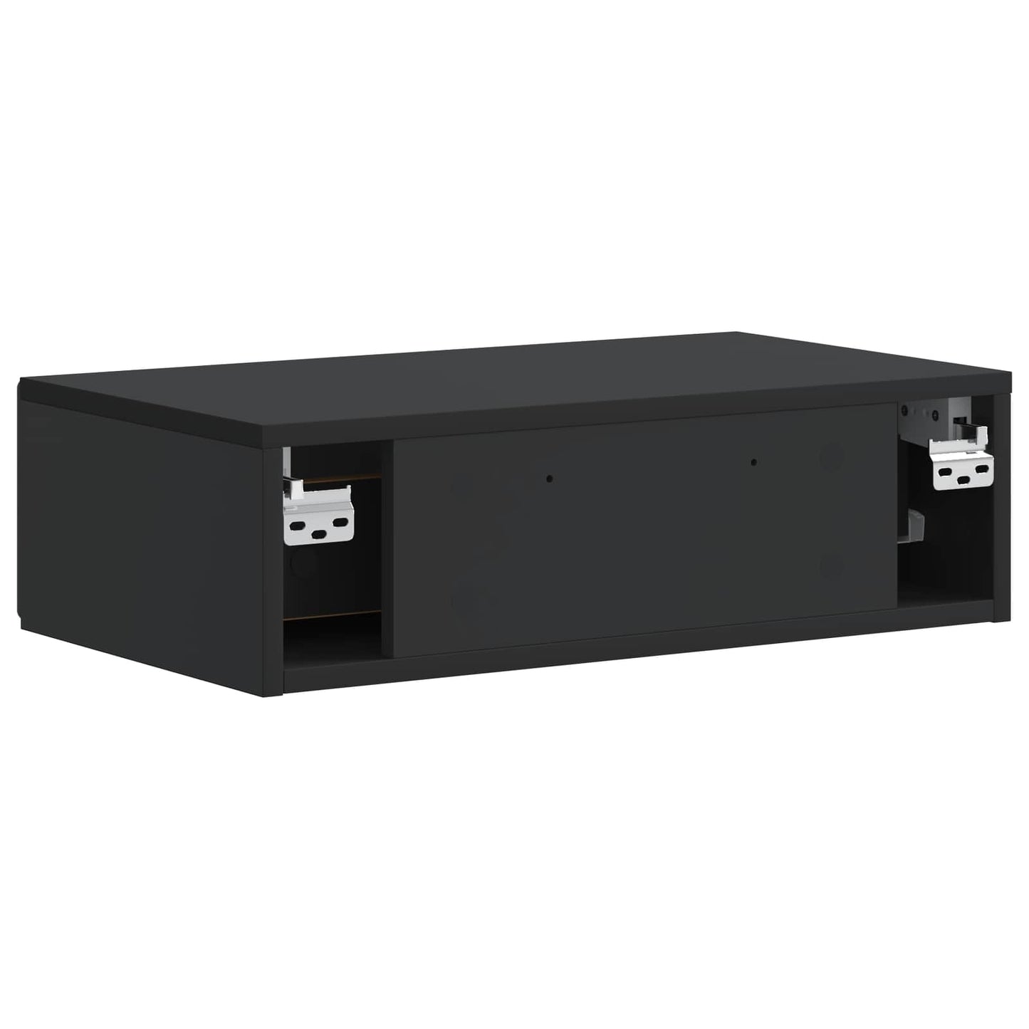 Wall-Mounted Side Table Black 59 x 34.5 x 17 cm Engineered Wood