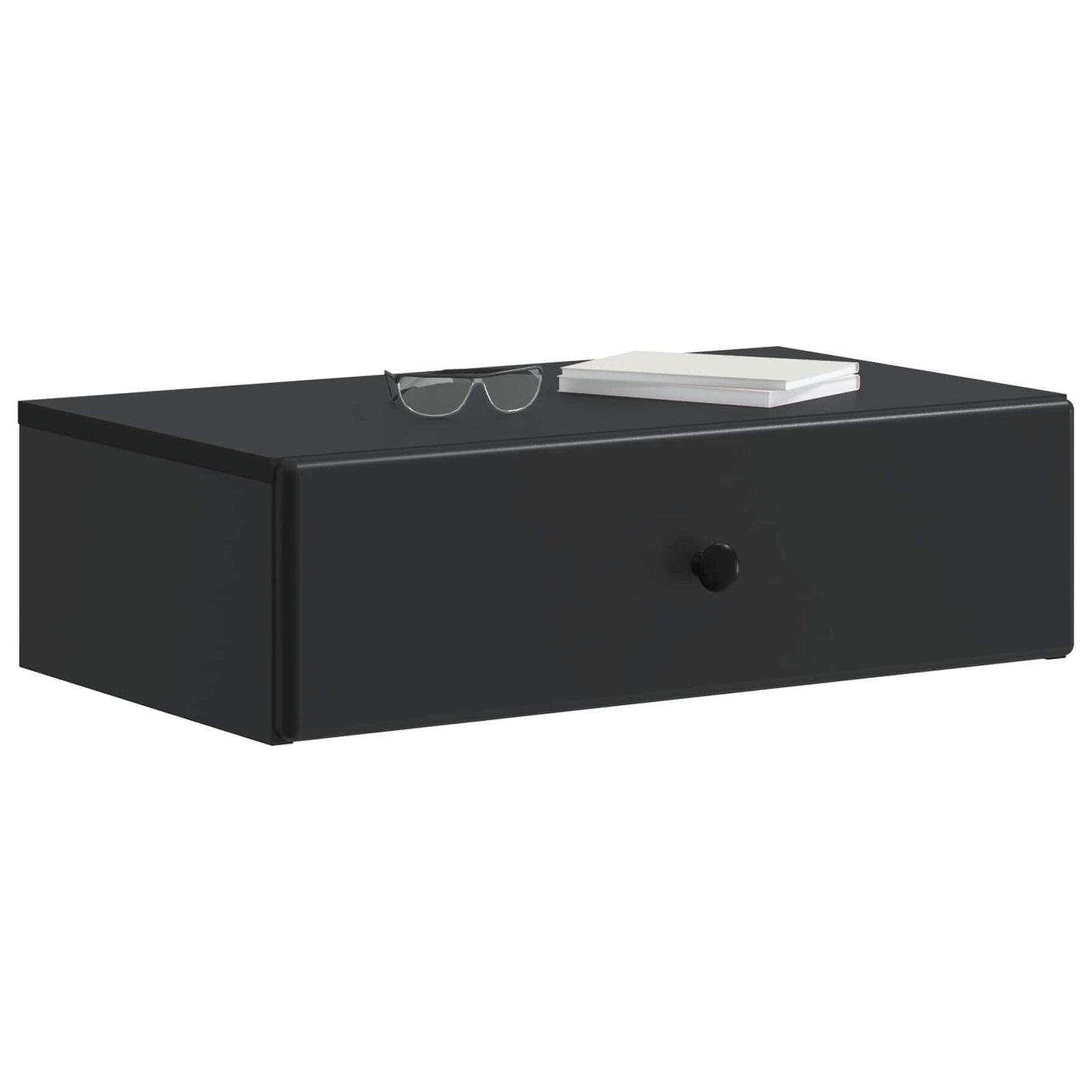 Wall-Mounted Side Table Black 59 x 34.5 x 17 cm Engineered Wood