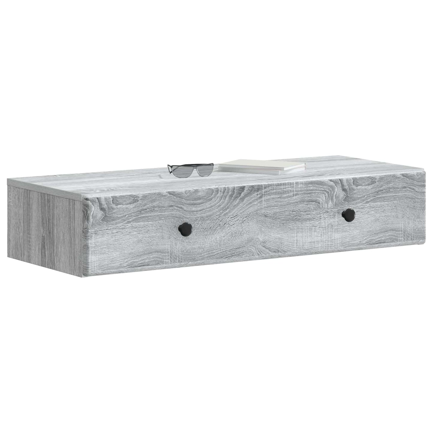Wall-Mounted Side Table Grey Sonoma 87.5 x 34.5 x 17 cm