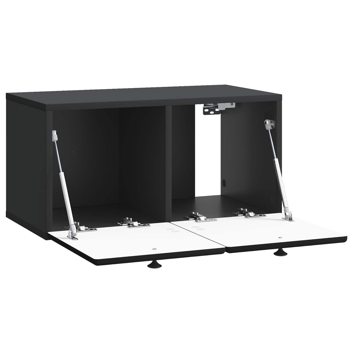 Wall-Mounted TV Cabinet 59.5 x 31 x 30 cm Black Engineered Wood