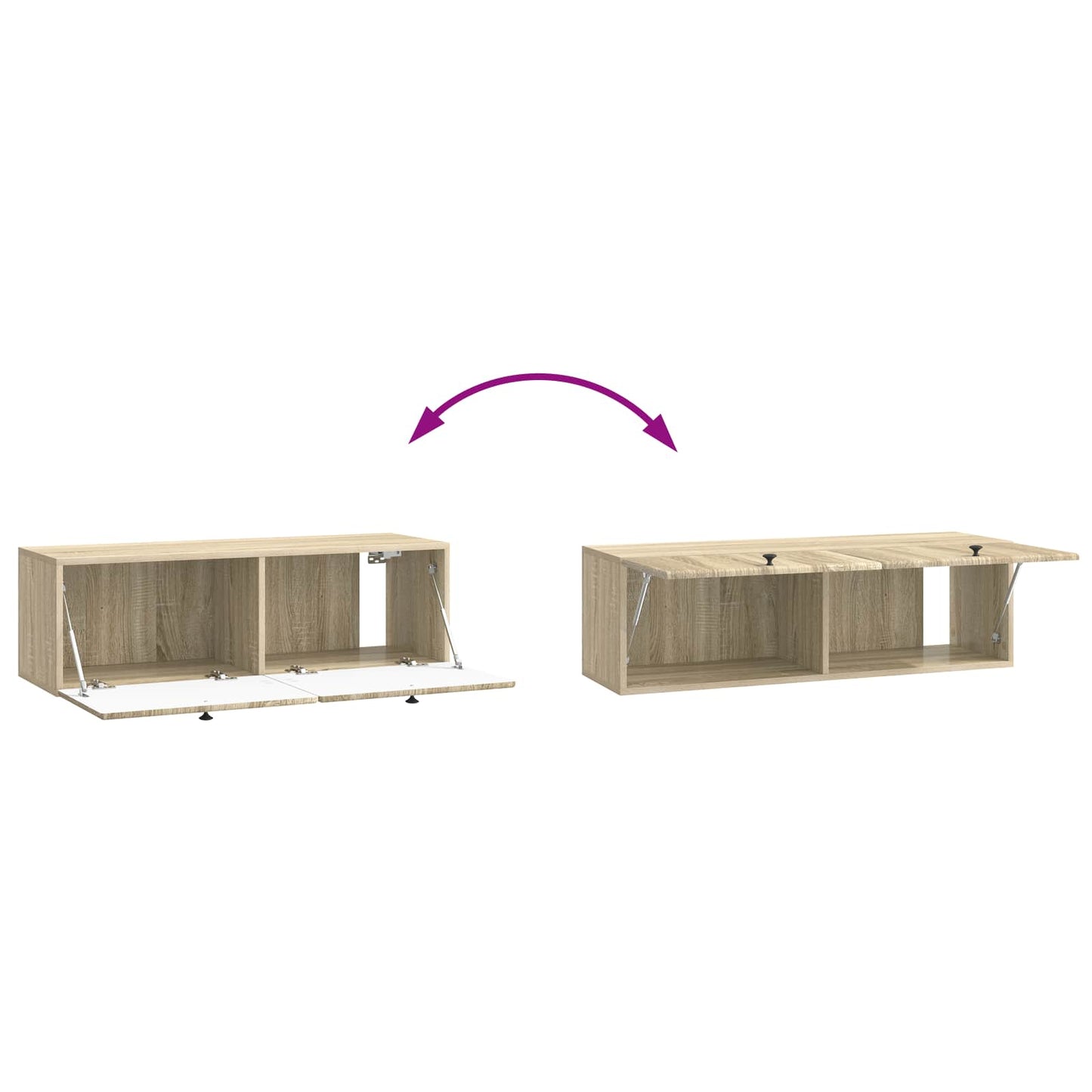 Wall-Mounted TV Cabinet 98 x 31 x 30 cm Sonoma Oak