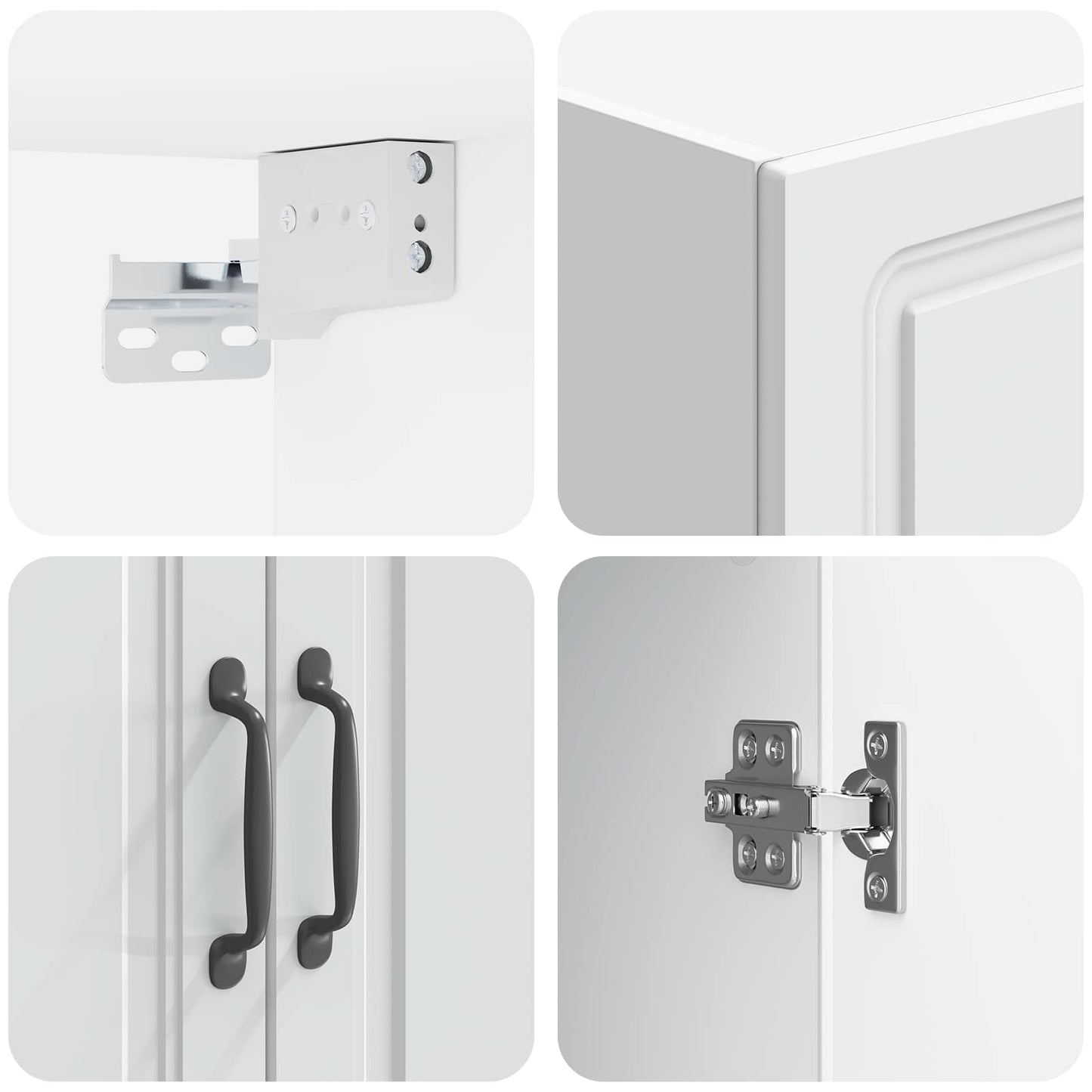 Wall-Mounted Cabinet White 66 x 34.5 x 90 cm Engineered Wood