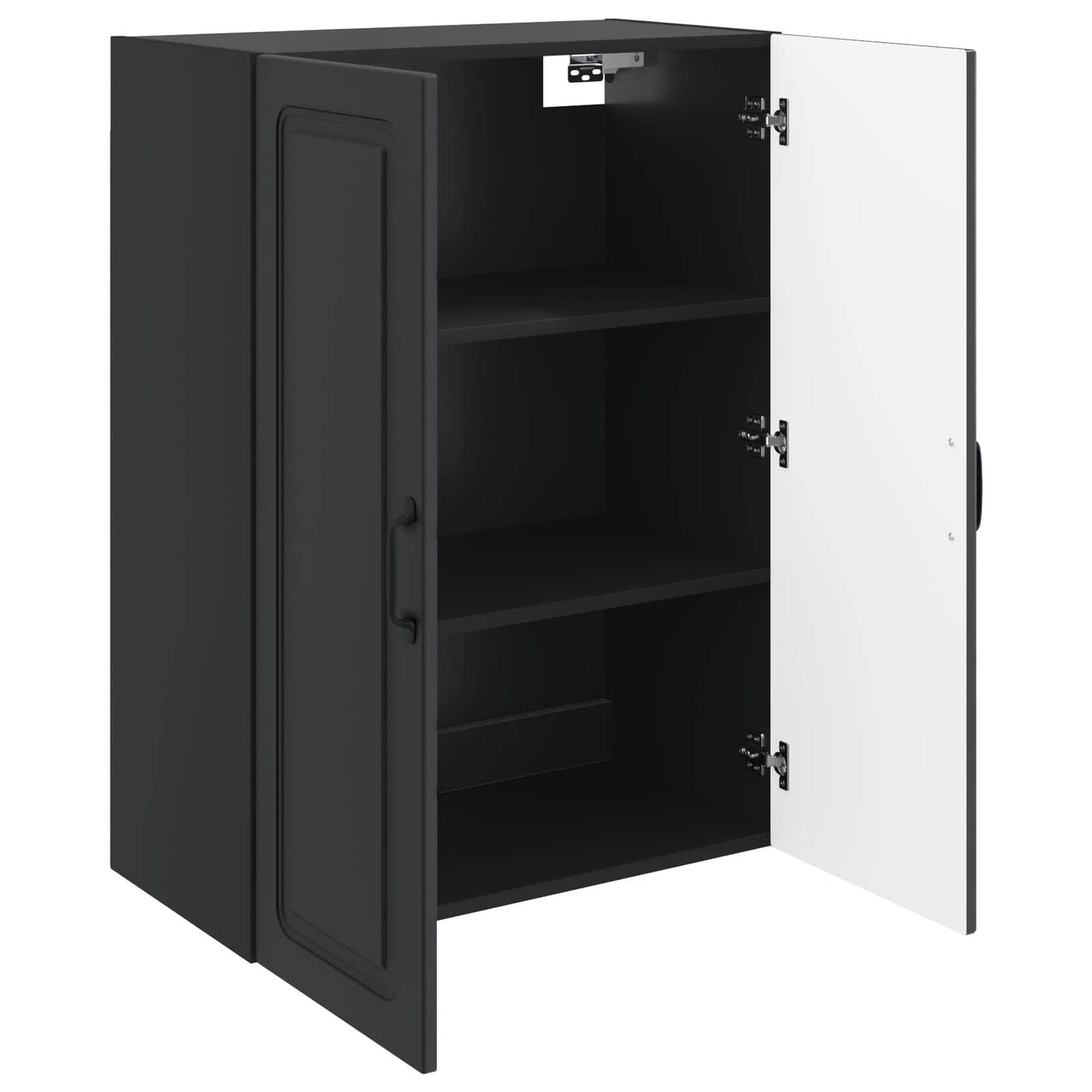Wall-Mounted Cabinet Black 66 x 34.5 x 90 cm Engineered Wood