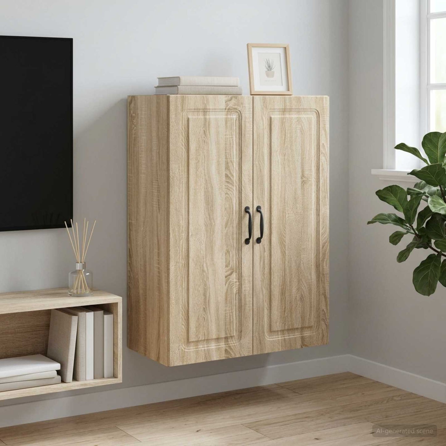 Wall-Mounted Cabinet Sonoma Oak 66 x 34.5 x 90 cm