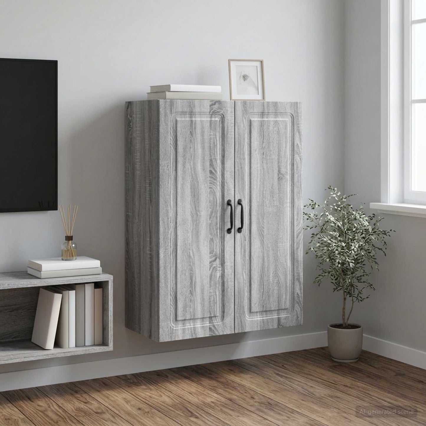 Wall-Mounted Cabinet 66 x 34.5 x 90 cm Engineered Wood