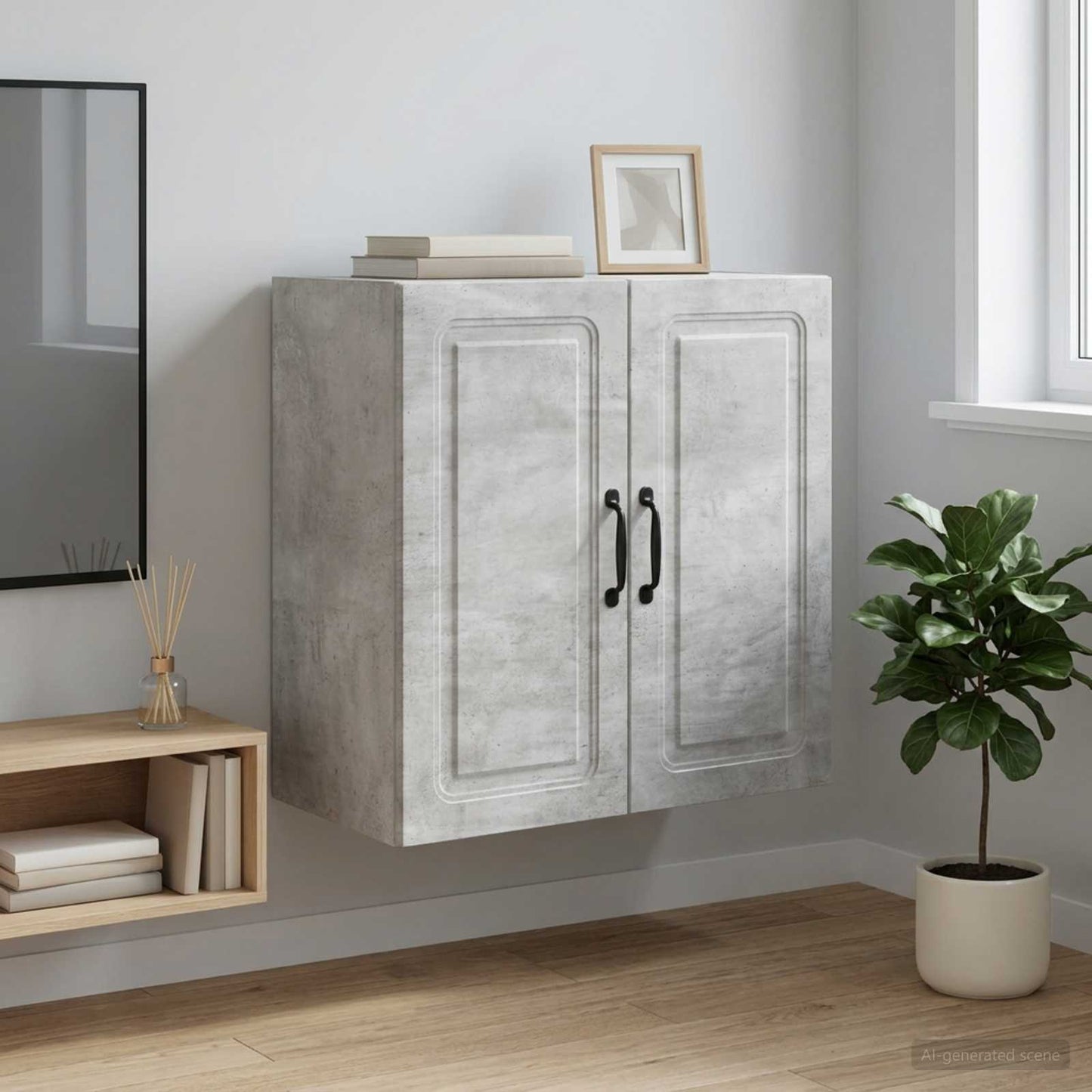 Wall-Mounted Cabinet Concrete Grey 59 x 31 x 60 cm