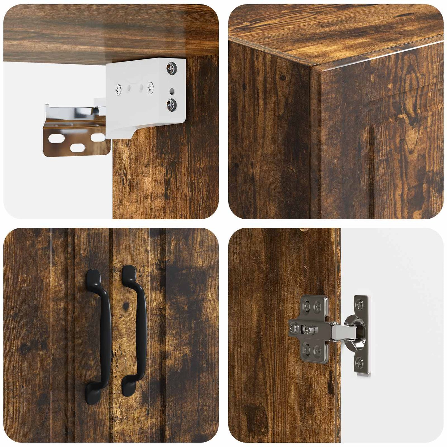Wall-Mounted Cabinet Smoked Oak 59 x 31 x 60 cm Engineered Wood