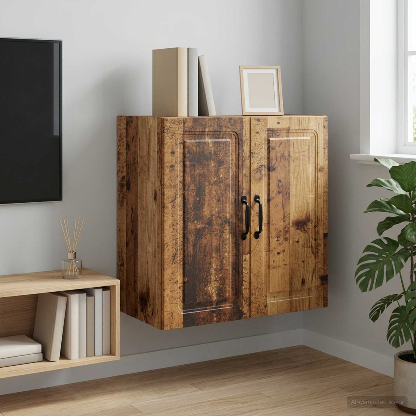 Wall-Mounted Cabinet Old Wood 59 x 31 x 60 cm Engineered Wood