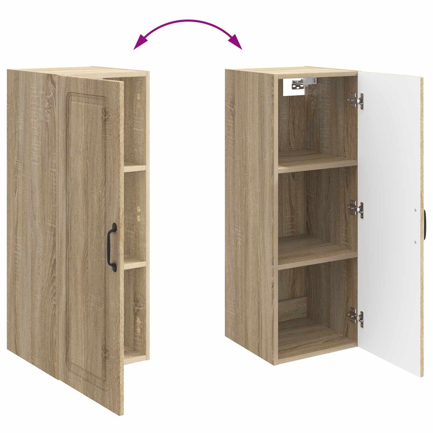 Wall-Mounted Cabinet Sonoma Oak 33 x 34.5 x 90 cm