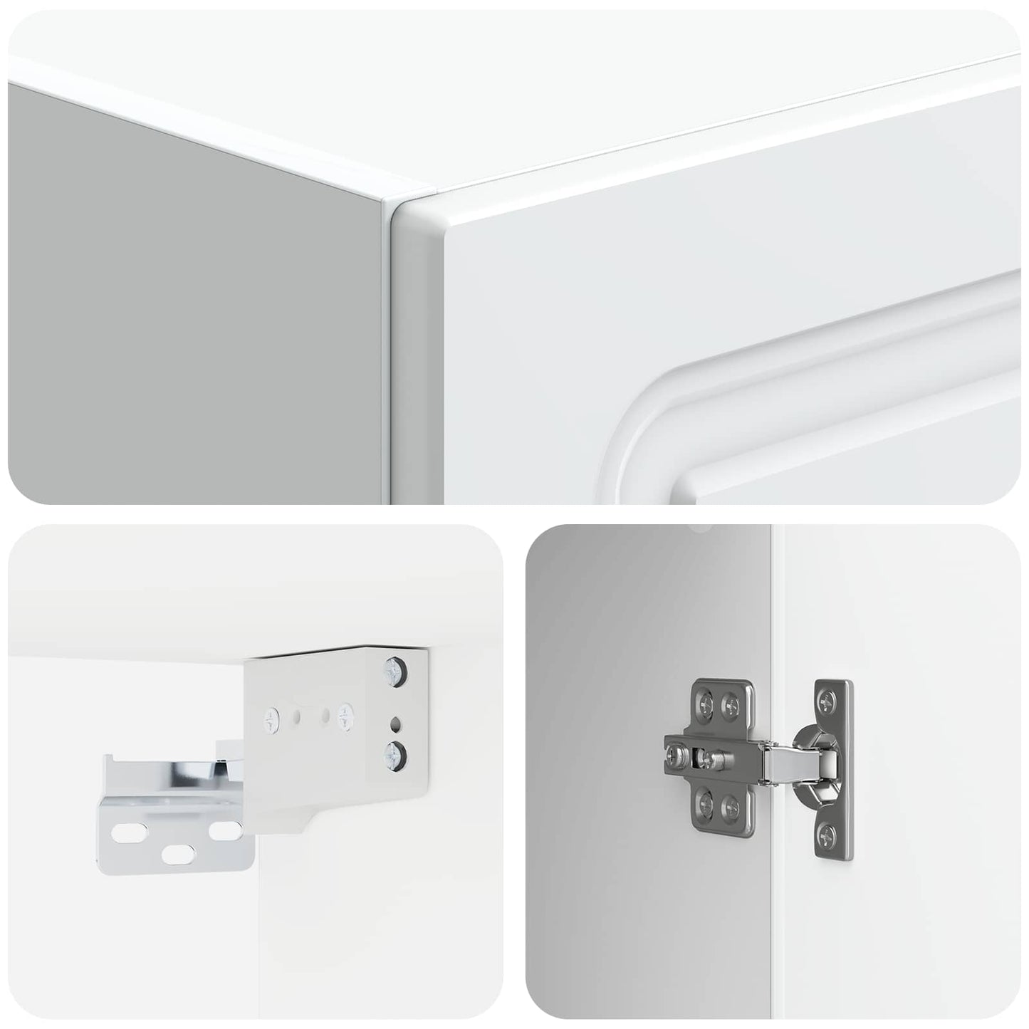 Wall-Mounted Cabinet High Gloss White 33 x 34.5 x 90 cm