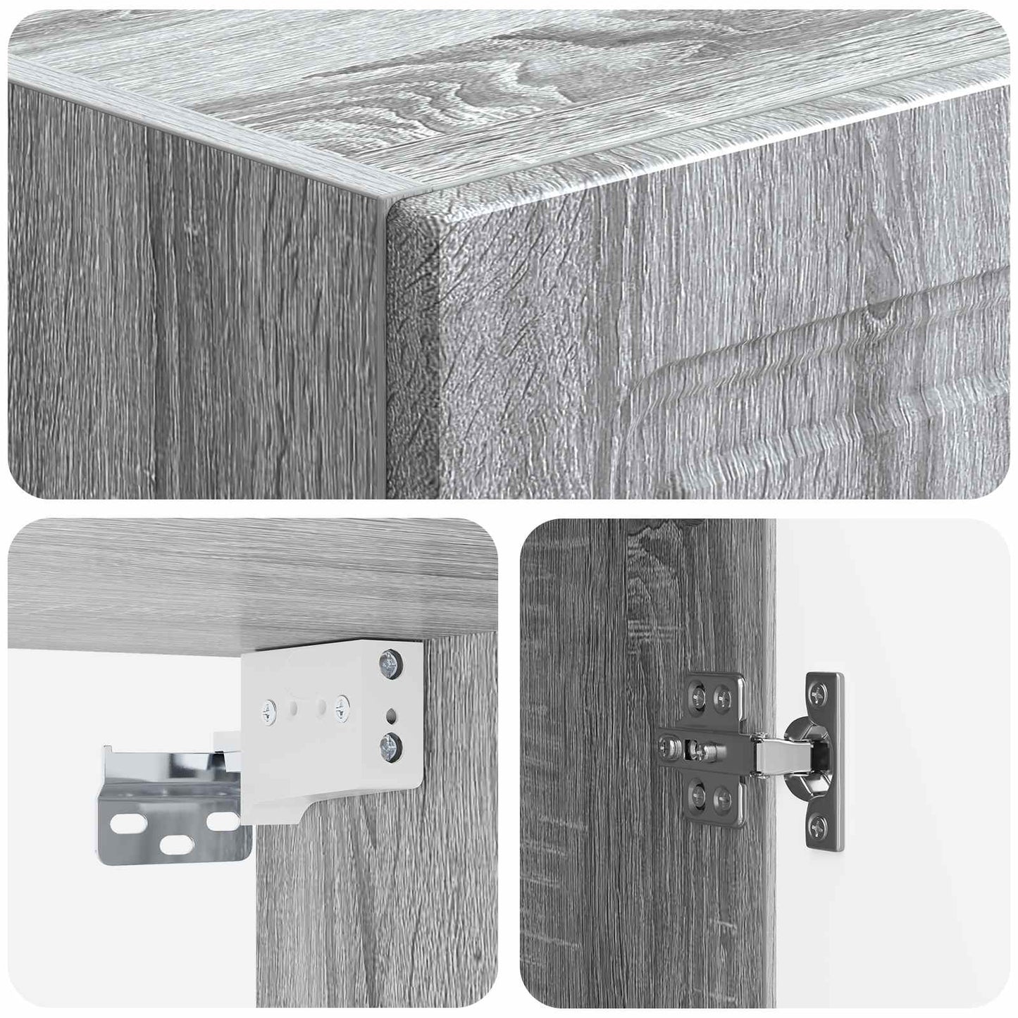 Wall-Mounted Cabinet Grey Sonoma 33 x 34.5 x 90 cm