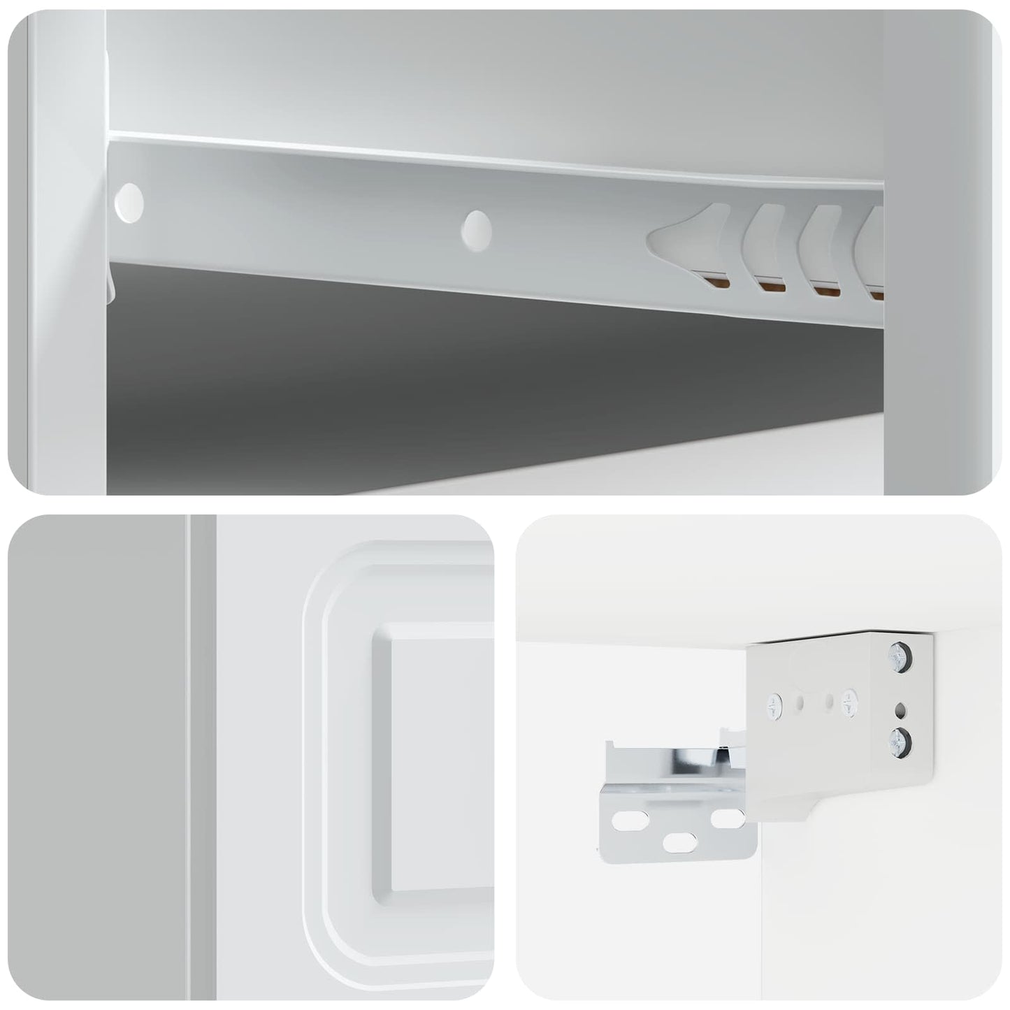 Wall-Mounted Bedside Cabinet White 34.5 x 33 x 20 cm