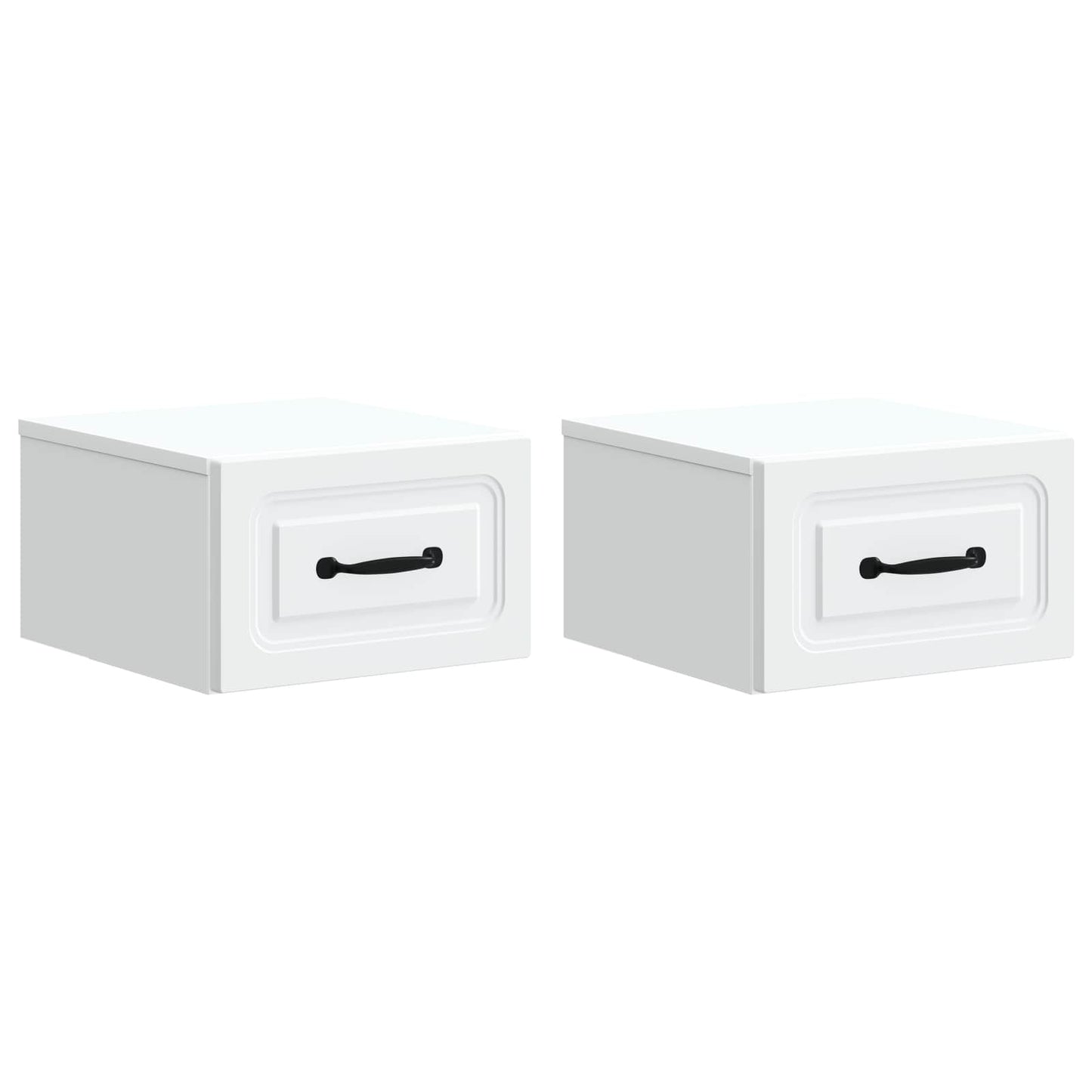 Wall-Mounted Bedside Cabinet 2 pcs White 34.5 x 33 x 20 cm