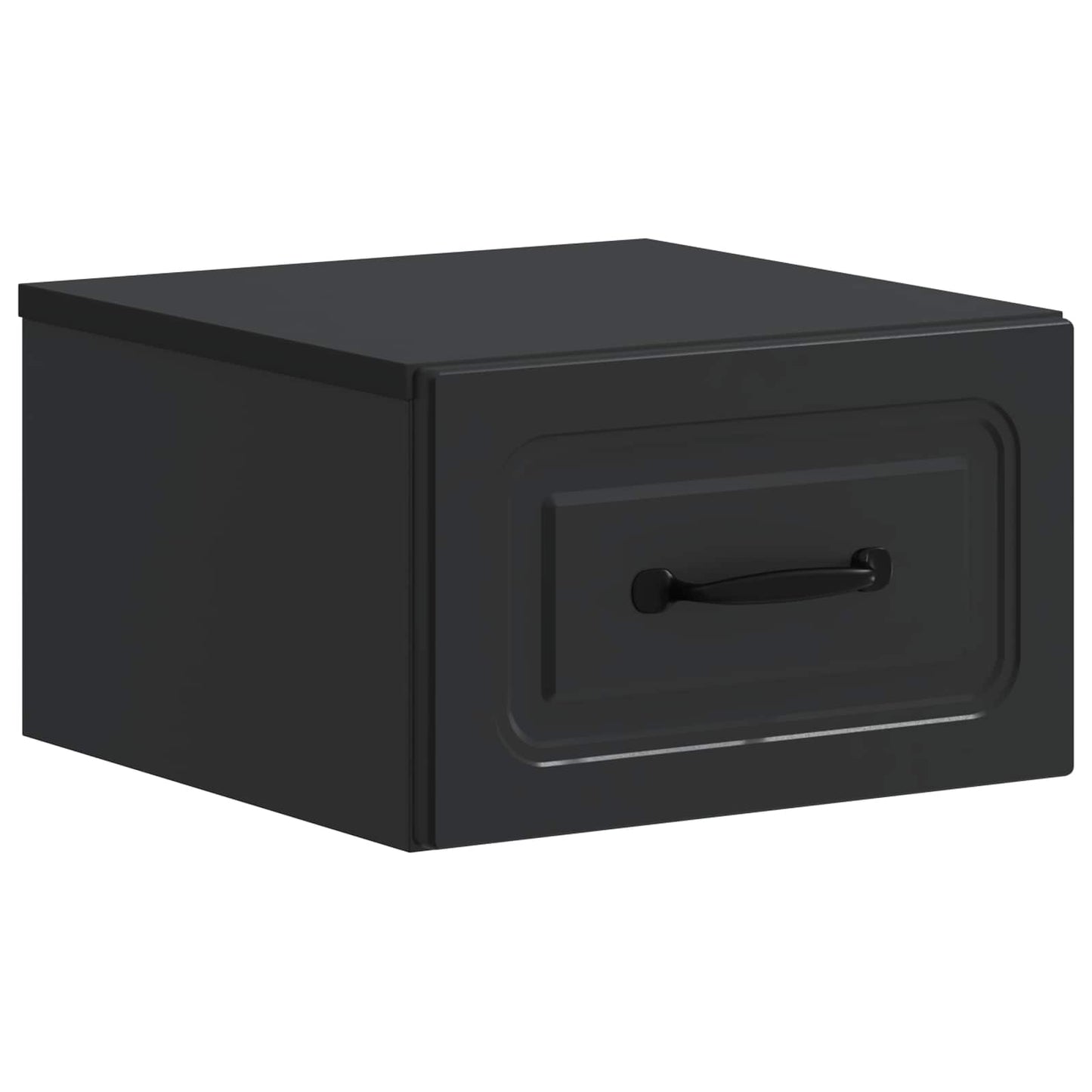 Wall-Mounted Bedside Cabinet Black 34.5 x 33 x 20 cm