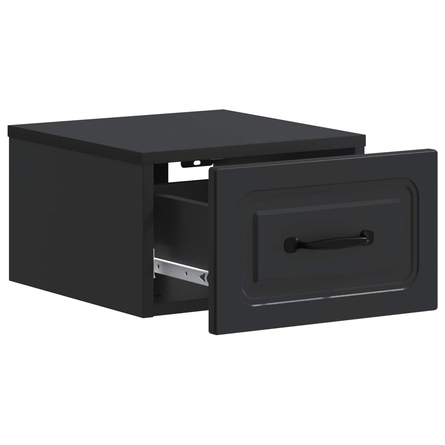 Wall-Mounted Bedside Cabinet Black 34.5 x 33 x 20 cm