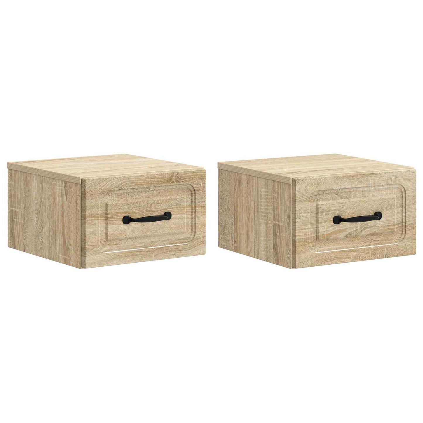 Wall-Mounted Bedside Cabinet 2 pcs Sonoma Oak 34.5 x 33 x 20 cm