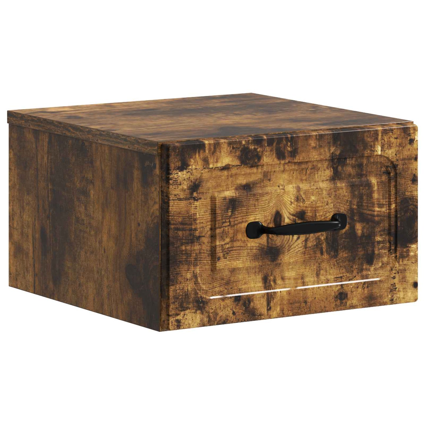 Wall-Mounted Bedside Cabinet Smoked Oak 34.5 x 33 x 20 cm