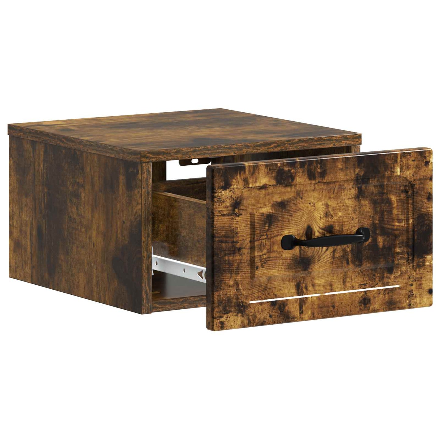 Wall-Mounted Bedside Cabinet Smoked Oak 34.5 x 33 x 20 cm