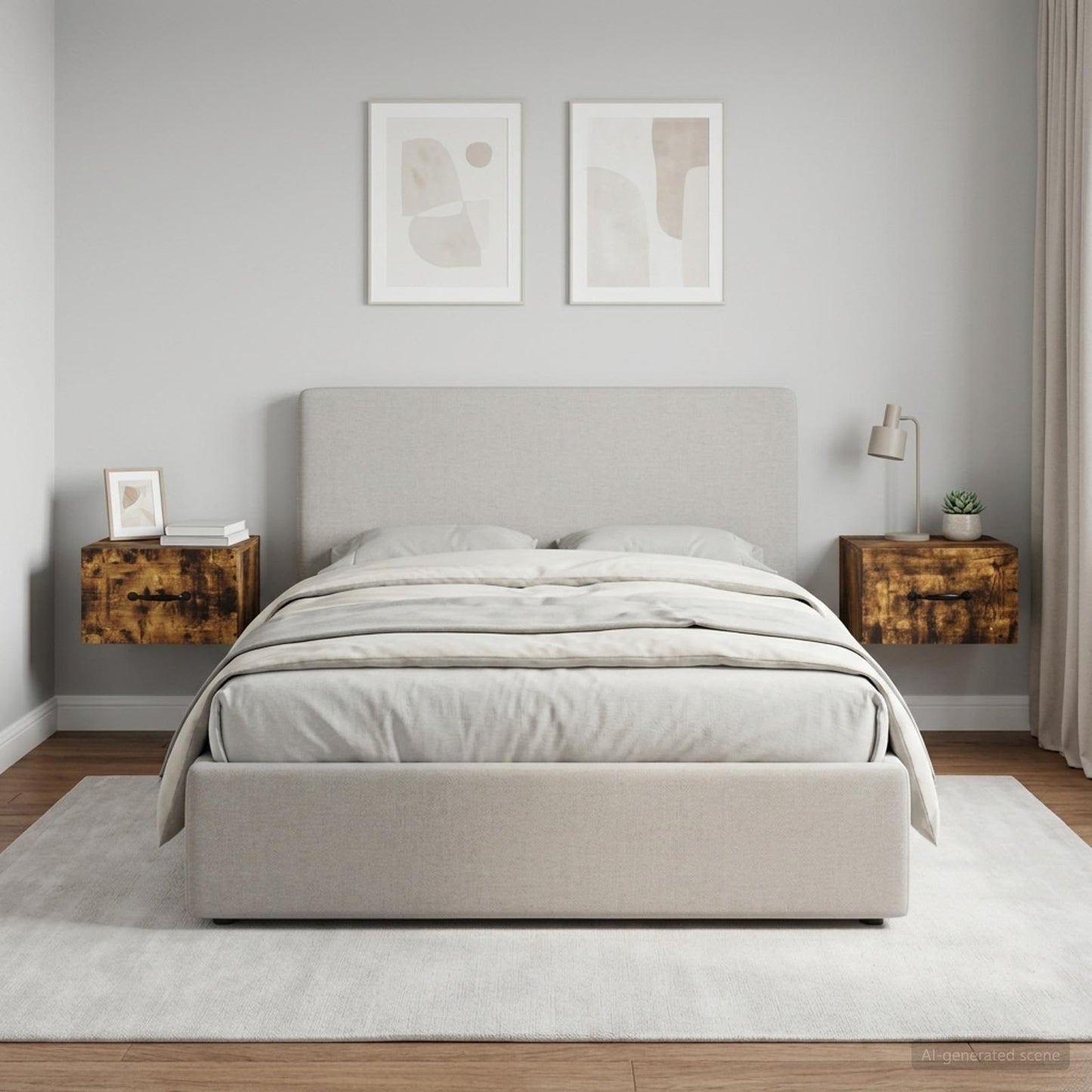 Wall-Mounted Bedside Cabinet 2 pcs Smoked Oak 34.5 x 33 x 20 cm