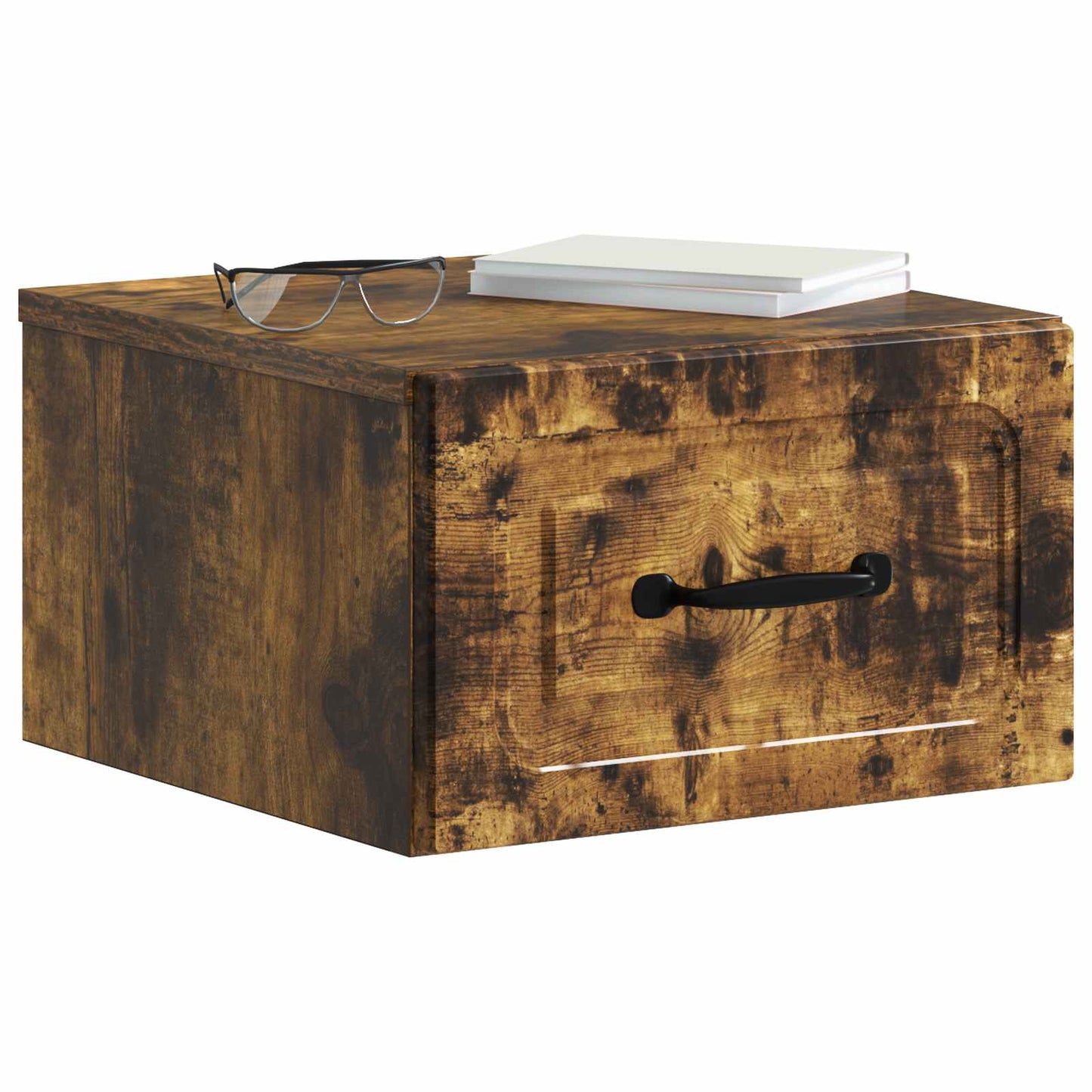 Wall-Mounted Bedside Cabinet 2 pcs Smoked Oak 34.5 x 33 x 20 cm