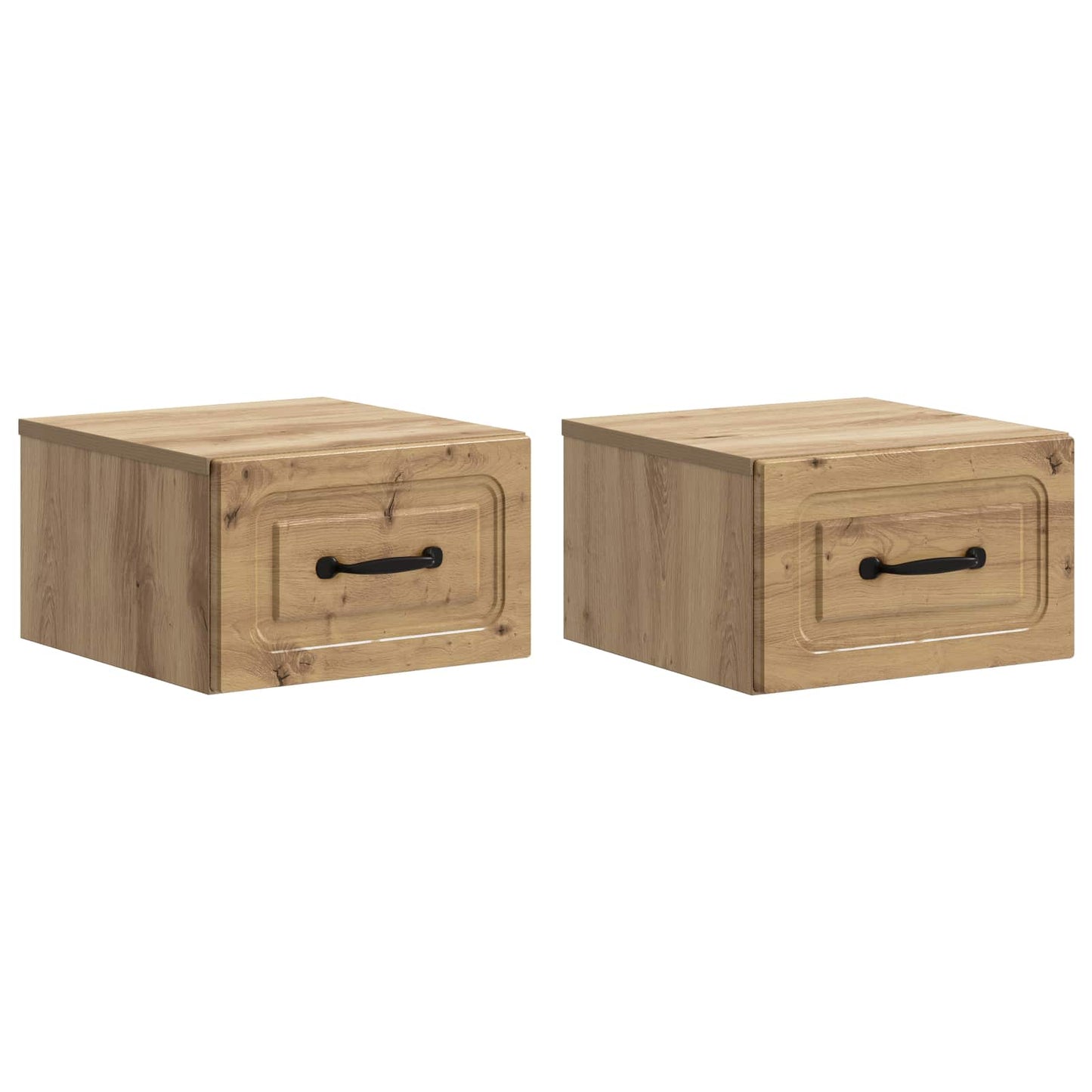 Wall-Mounted Bedside Cabinet 2 pcs Artisan Oak Engineered Wood