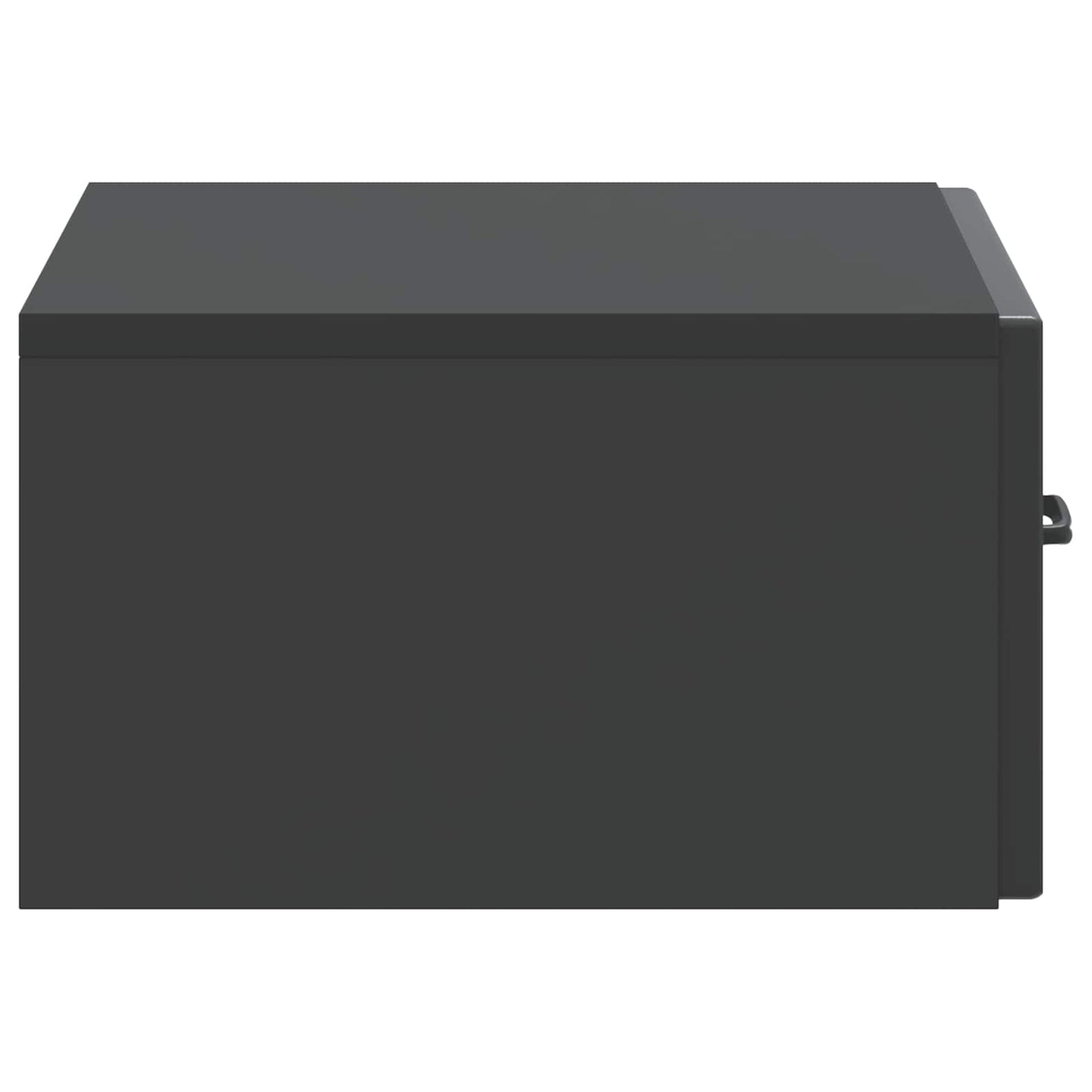 Wall-Mounted Bedside Cabinet Black 49 x 34.5 x 20 cm