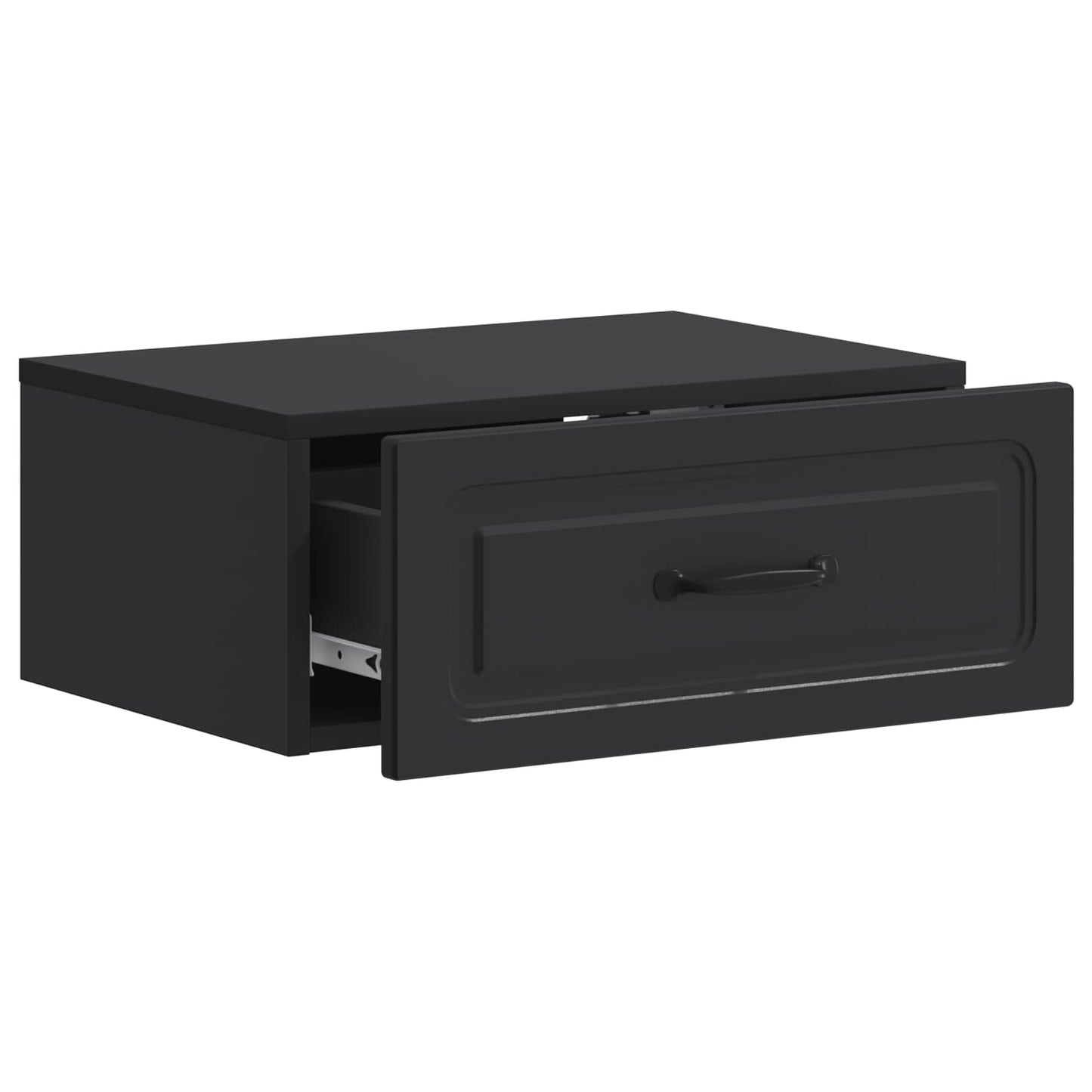 Wall-Mounted Bedside Cabinet 2 pcs Black 49 x 34.5 x 20 cm