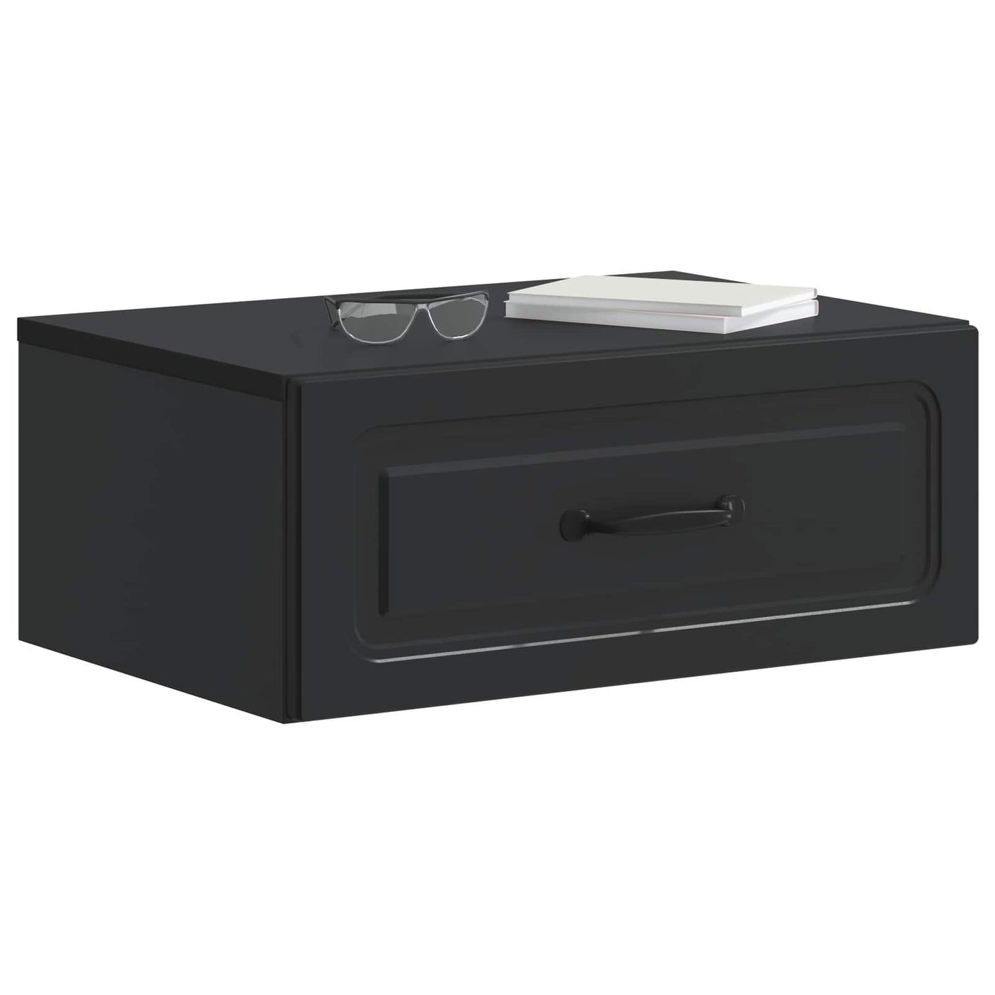 Wall-Mounted Bedside Cabinet 2 pcs Black 49 x 34.5 x 20 cm