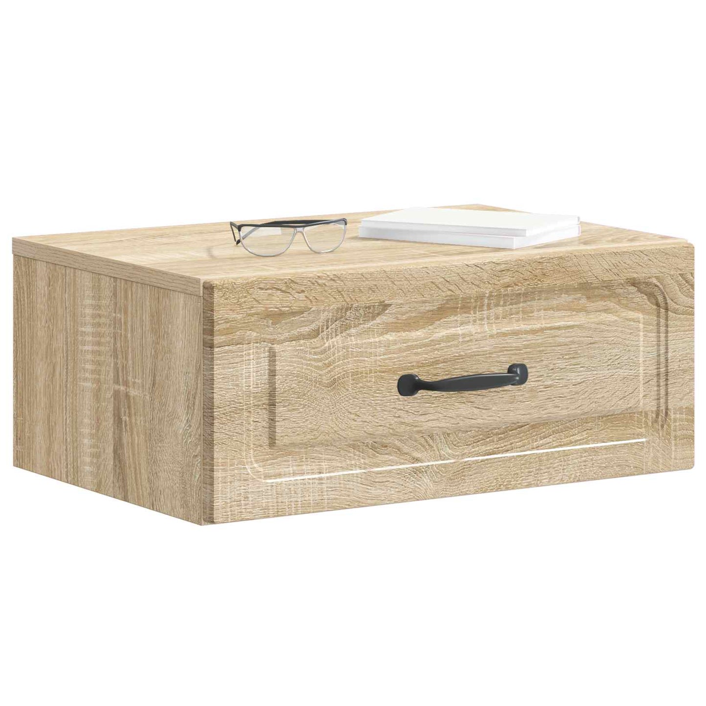 Wall-Mounted Bedside Cabinet Sonoma Oak 49 x 34.5 x 20 cm