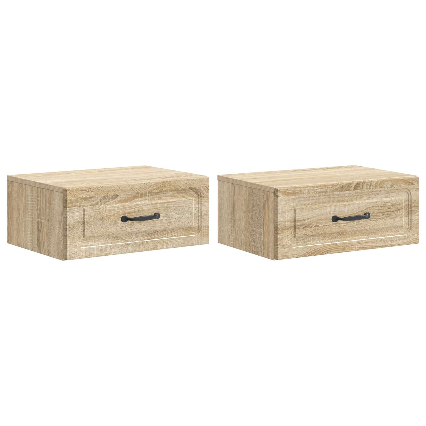 Wall-Mounted Bedside Cabinet 2 pcs Sonoma Oak 49 x 34.5 x 20 cm