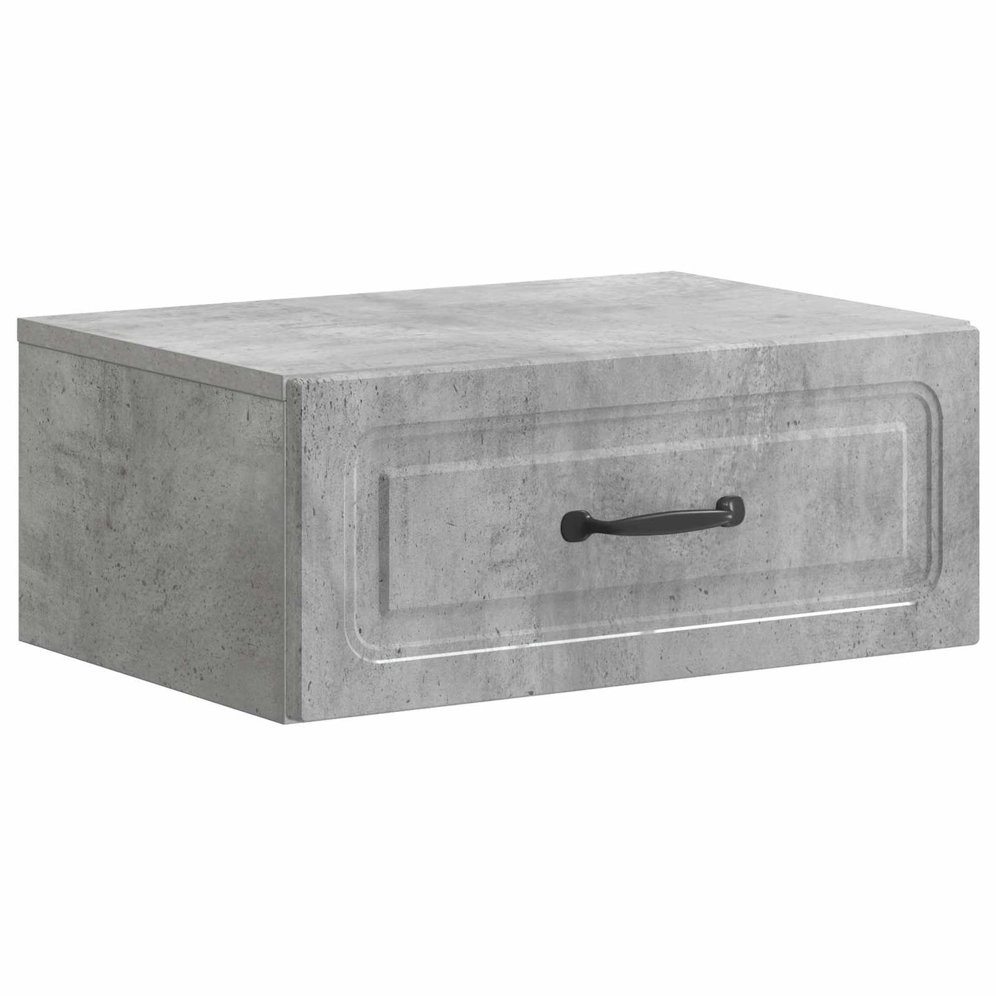 Wall-Mounted Bedside Cabinet Concrete Grey 49 x 34.5 x 20 cm