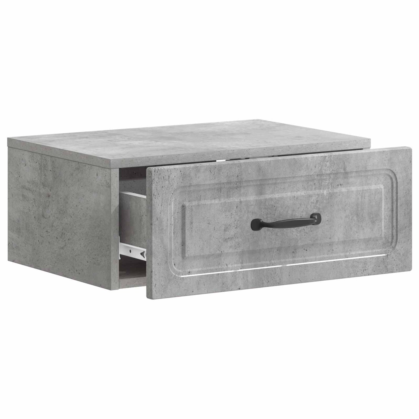 Wall-Mounted Bedside Cabinet Concrete Grey 49 x 34.5 x 20 cm