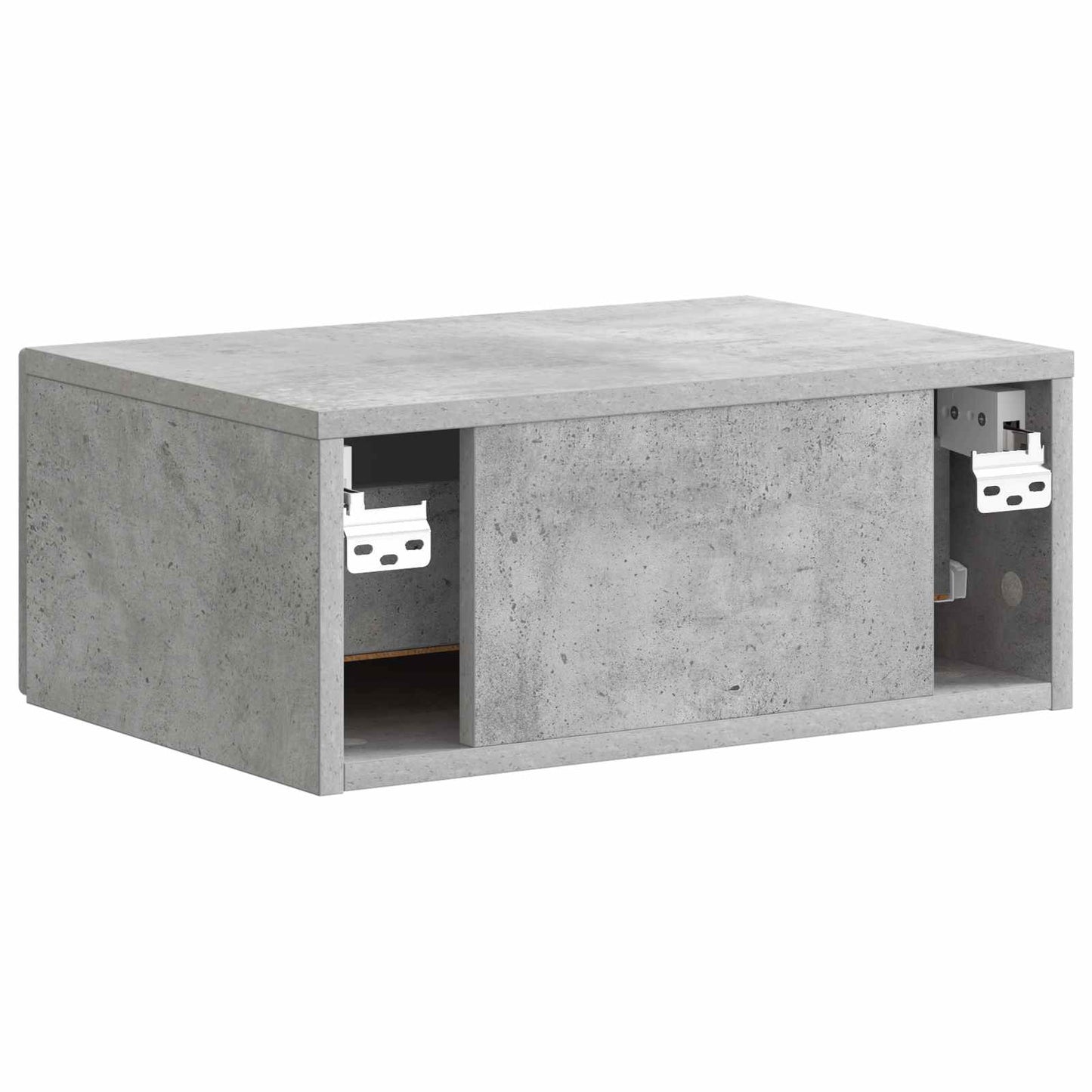 Wall-Mounted Bedside Cabinet Concrete Grey 49 x 34.5 x 20 cm